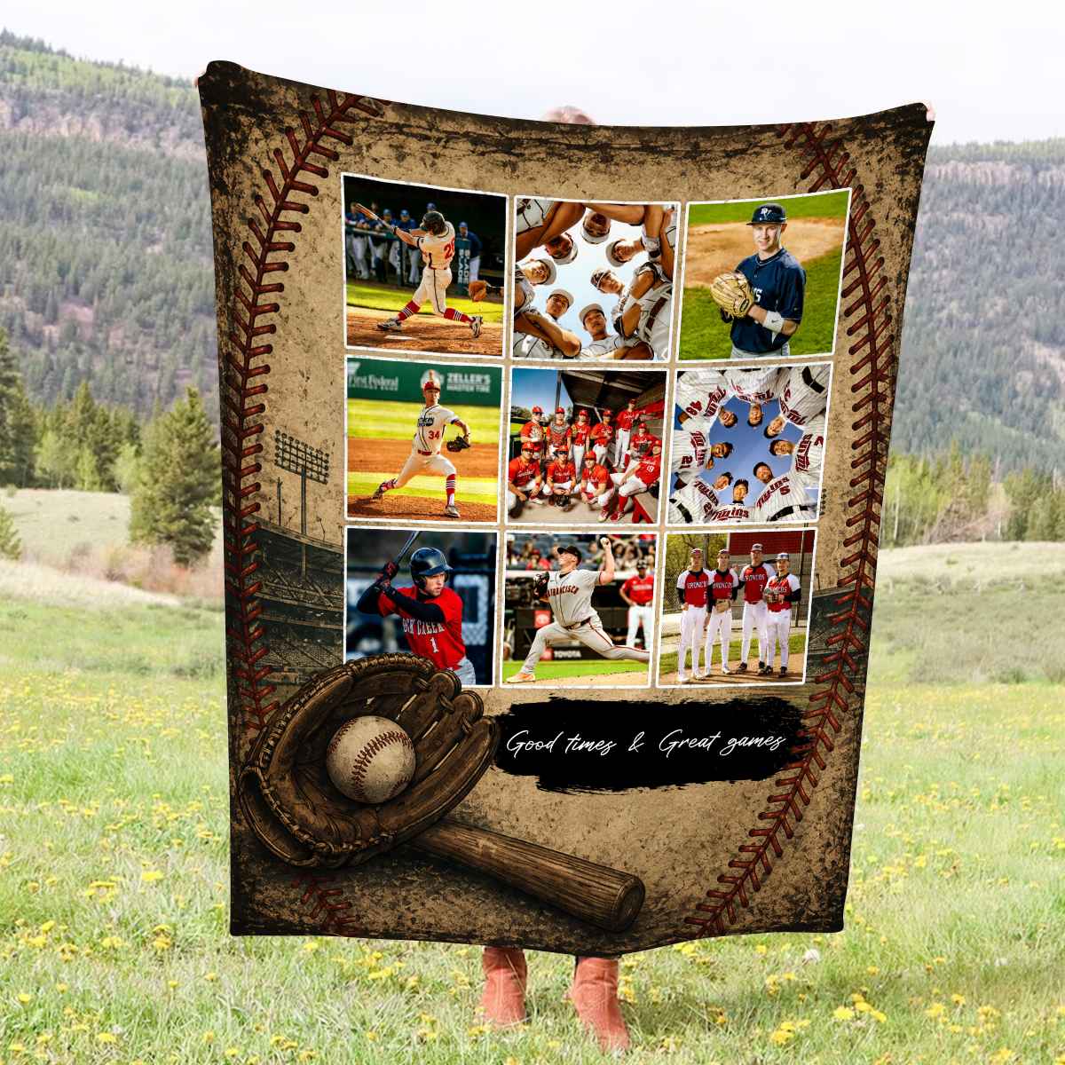 Custom Baseball Photo Blanket – Personalized Gift For Son & Baseball Players | Team Senior Gift