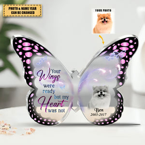 Personalized Memorial Butterfly-Shaped Acrylic Plaque