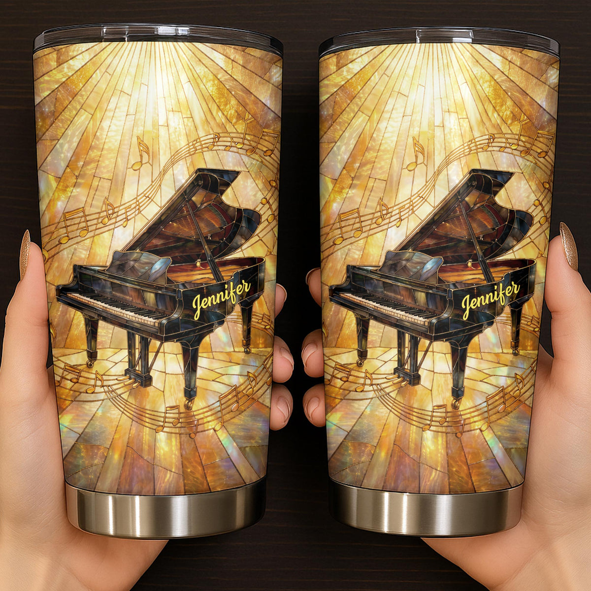 Grand Piano Symphony, Personalized 20oz Tumbler, Gift For Music Lovers