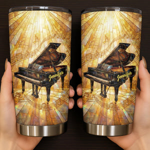 Grand Piano Symphony, Personalized 20oz Tumbler, Gift For Music Lovers