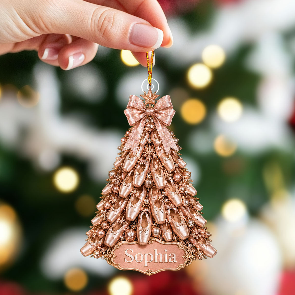 Custom Ballerina Acrylic Ornament – Pointe Shoe Christmas Keepsake | Personalized Dancer Gift & 2026 Holiday Decor