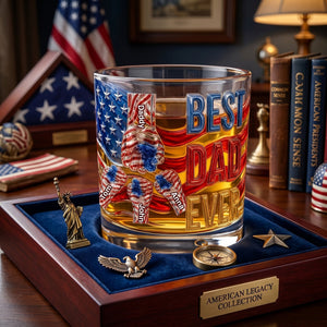 Personalized Drinking Glass – "Power Fist" Design – A Cool Gift For Dad