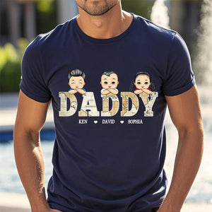 Vintage Map Papa Title - Birthday, Loving Gift For Dad, Father, Papa, Grandpa, Grandfather - Personalized T Shirt