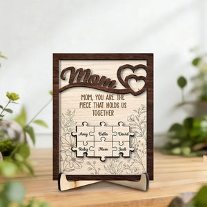 You Hold Us Together - Personalized Wooden Plaque - Gift For Mom
