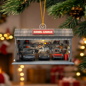 Personalized Auto Garage Acrylic Ornament – Custom Mechanic Gift & Repair Shop Decor