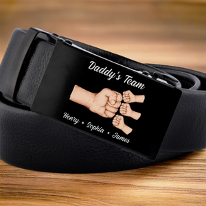 Fist Bump Family Personalized Belt Buckle - Father's Day, Gift For Dad, Grandpa
