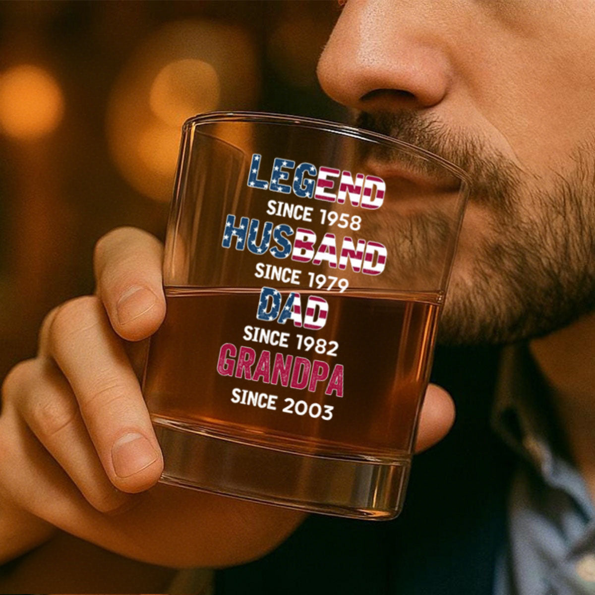 From Legend To Daddy - Personalized Whiskey Glass