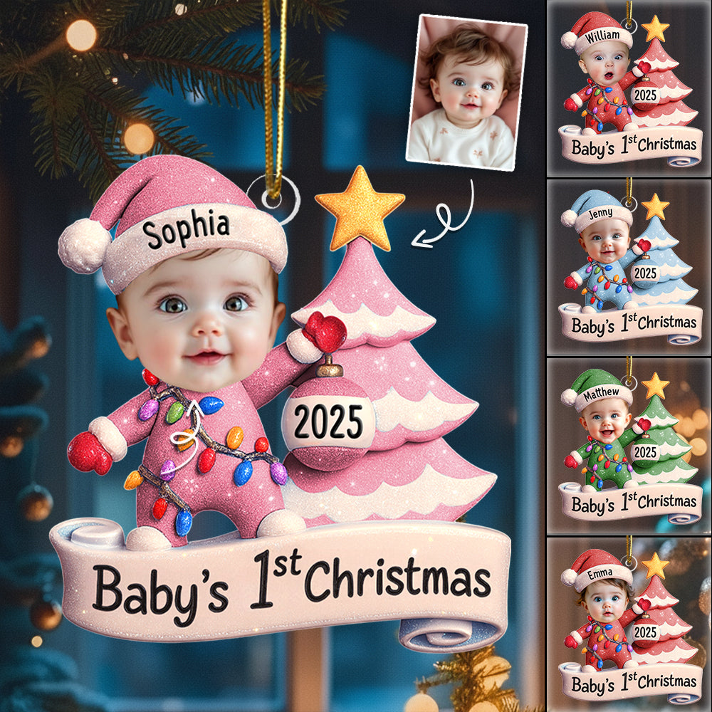 Baby's First Christmas - Personalized Custom Photo Acrylic Ornament