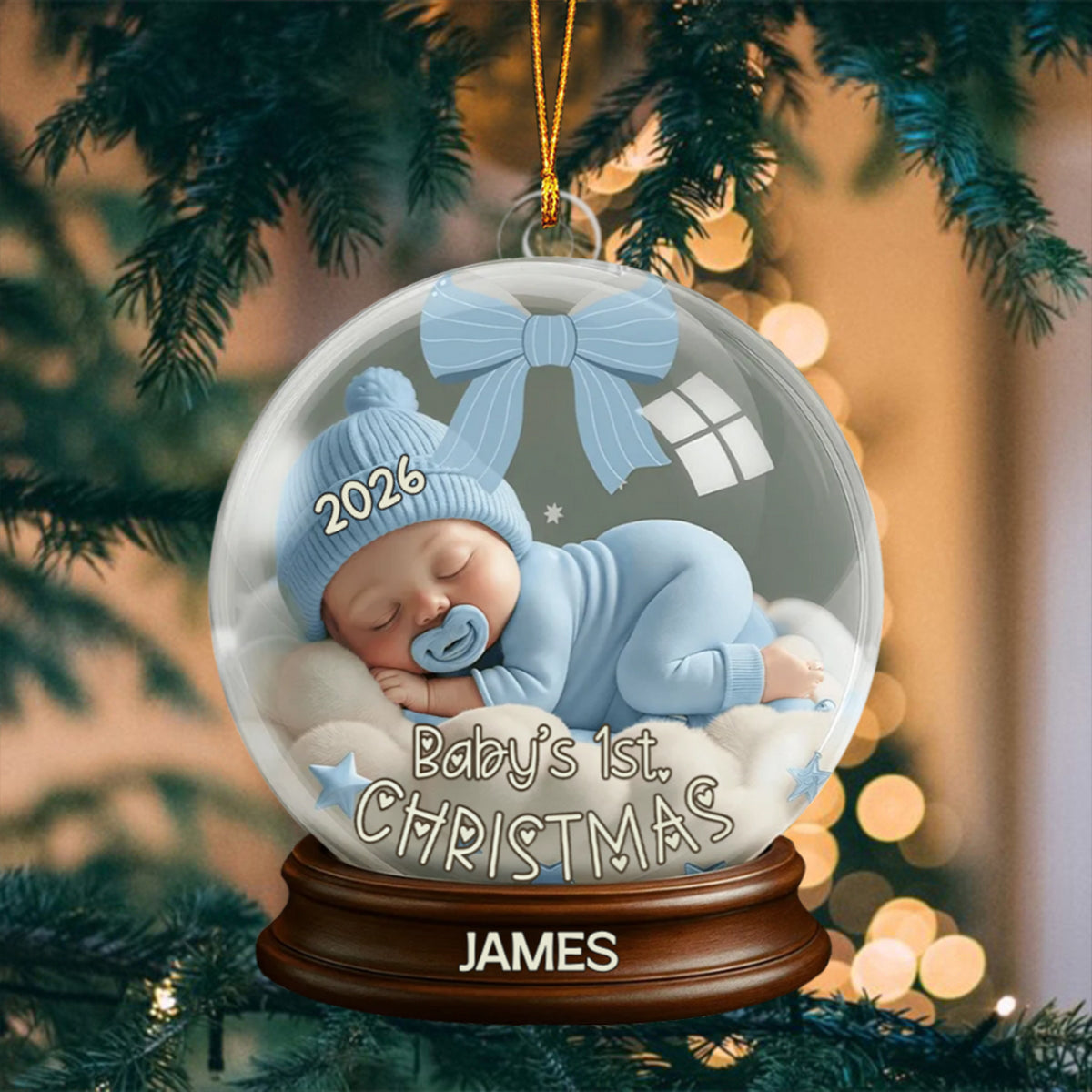 Personalized First Christmas Ornament – Keepsake For Newborns & Babies