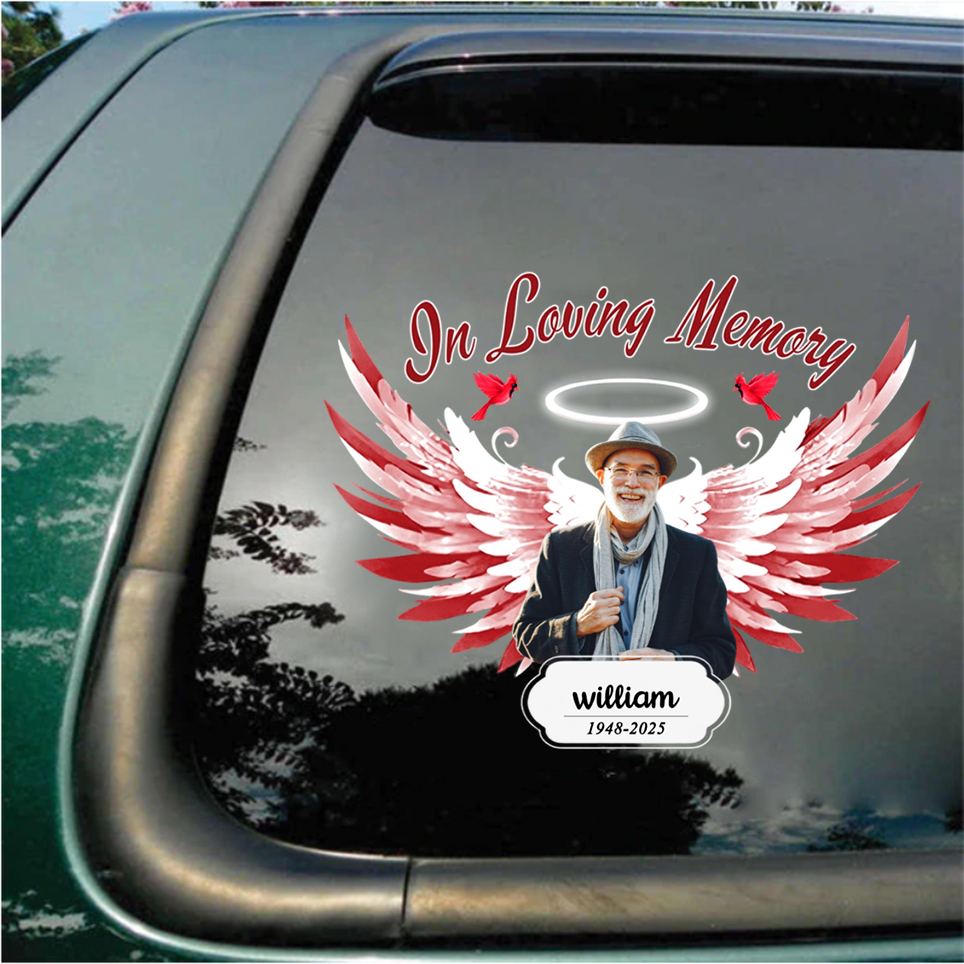 In Loving Memory - Personalized Photo Memorial Decal
