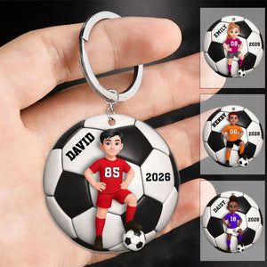 Soccer Girl Boy - Personalized Acrylic Keychain Gift For Daughter, Son, Soccer Lover