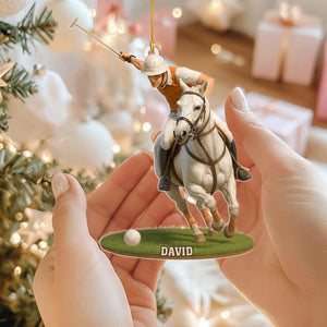 Polo Player On Horse Personalized Ornament,Christmas Gift