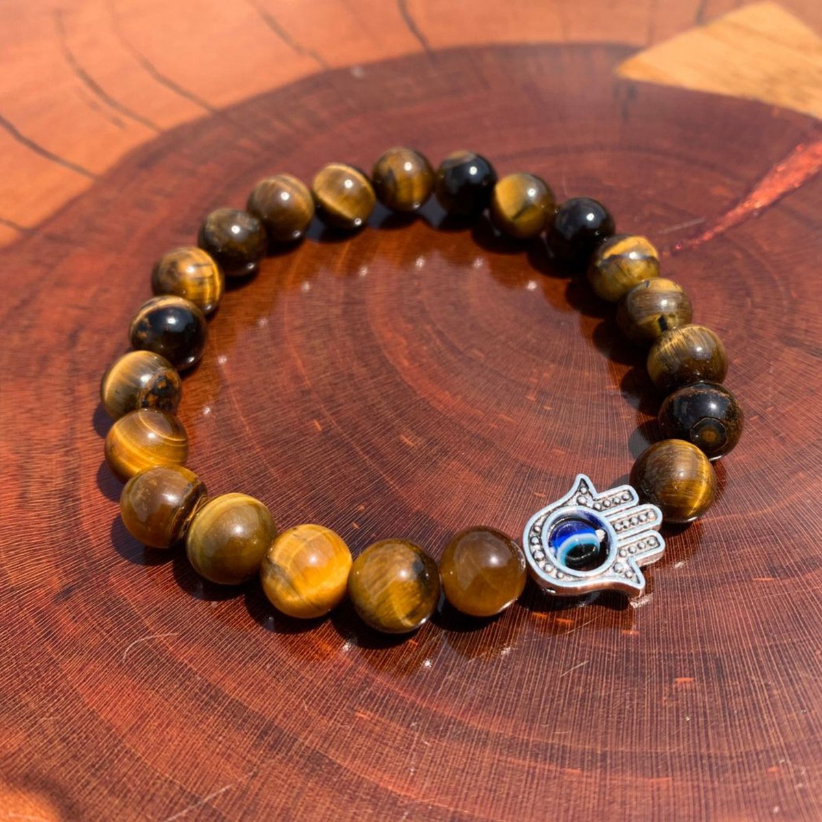 Evil Eye Elastic Bracelet,Crystal Bead Bracelet,Healing Crystals