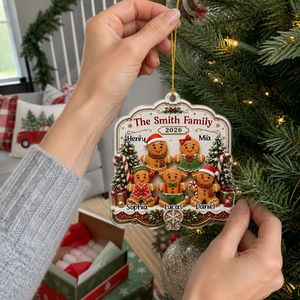 Our Sweet Family – Personalized Acrylic Christmas Ornament | Custom Names Family Keepsake