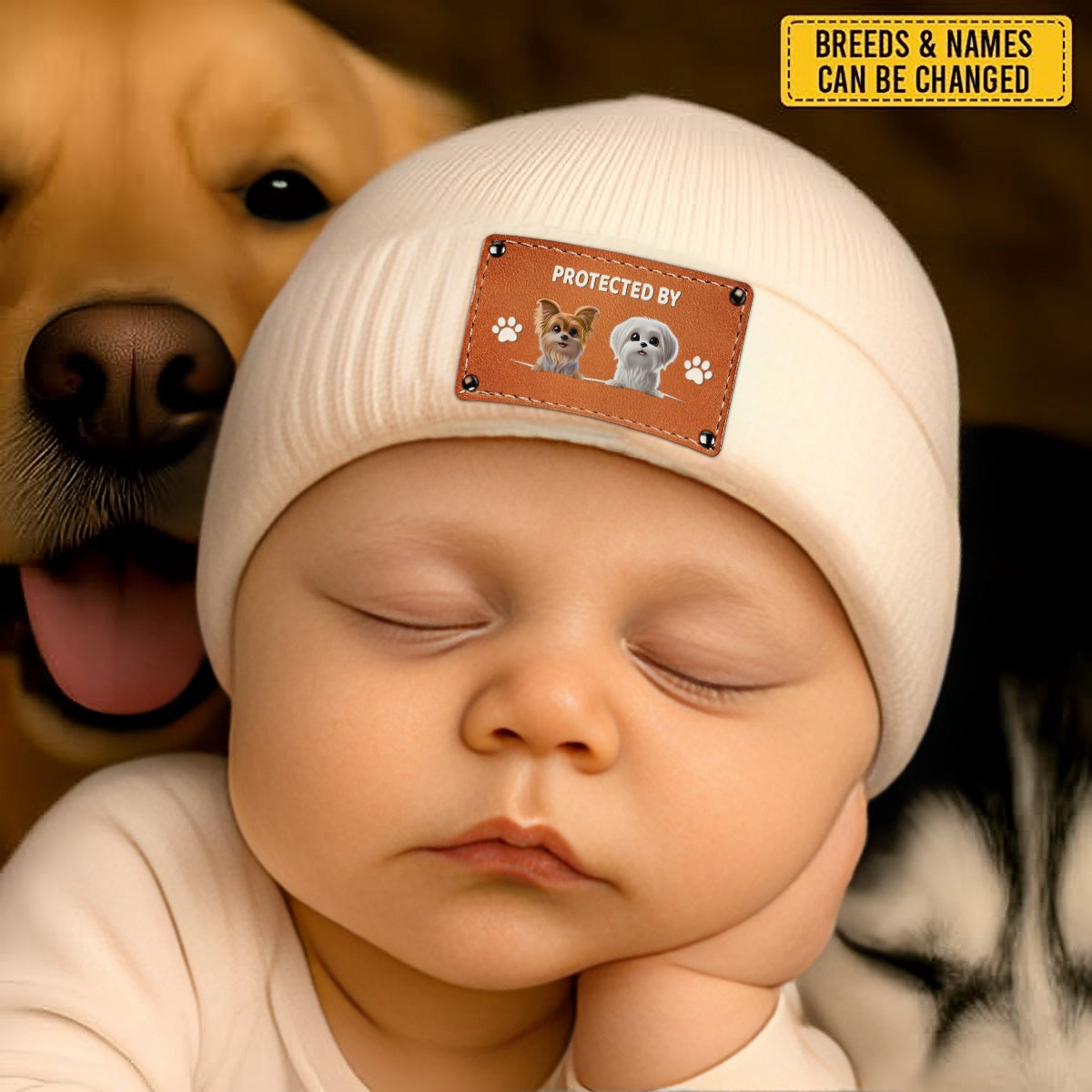 Personalized Baby Beanie Hat Gifts For Dog lovers