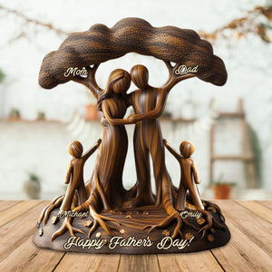 To Us You're The World - Personalized Family Custom Shaped Acrylic Plaque