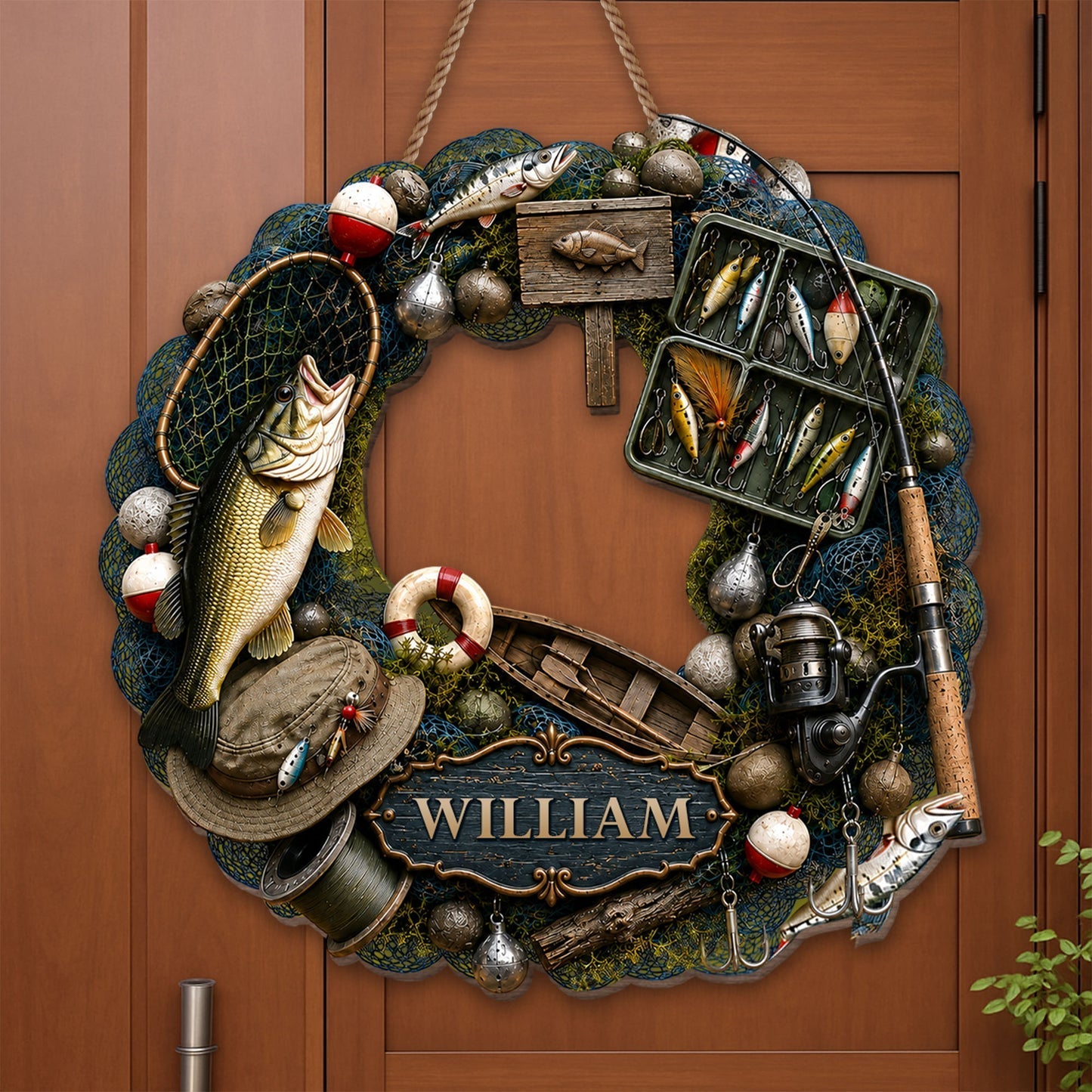 "A Life Spent Fishing" – Personalized Wood Sign | Gift For Fishing Lovers & Anglers