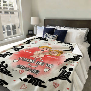 I Love You - Personalized Couple Blanket - Gifts For Couple