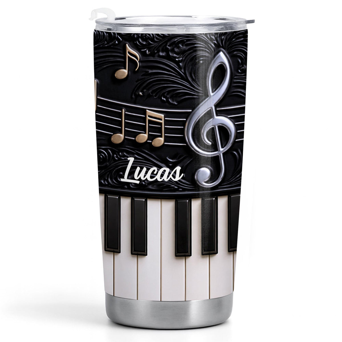 Personalized Life Is Better With Music Tumbler, Gift For Music and Piano lovers