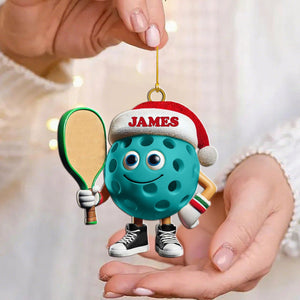Custom Name Pickleball Ornament, Pickleball Lover Christmas Gift