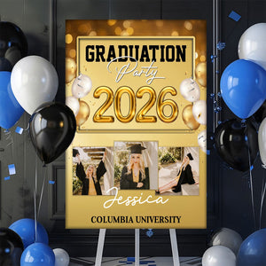 Graduation Party 2026 Custom Party Welcome Sign-Custom Photos And Texts Grad Party Sign-Personalized Graduation Decoration