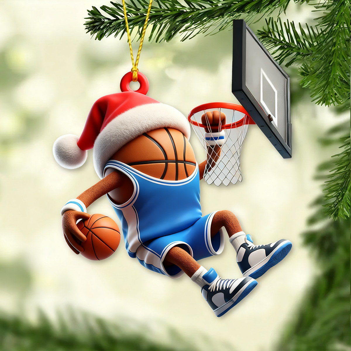 Custom Name Basketball Personalized Acrylic Ornament Basketball Team Christmas Gift