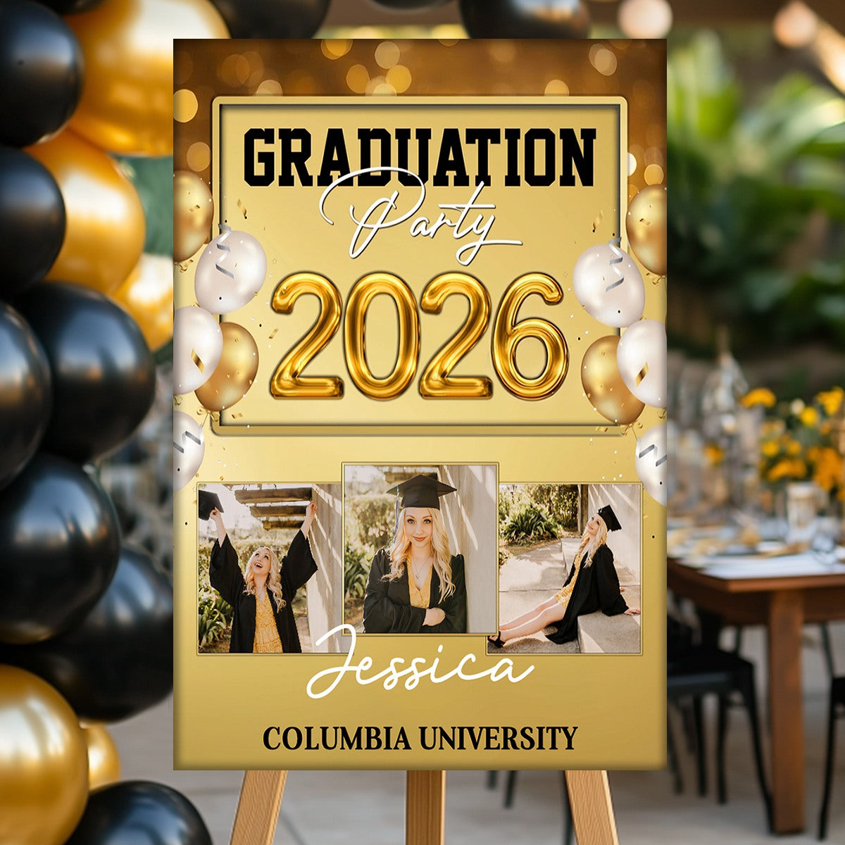 Graduation Party 2026 Custom Party Welcome Sign-Custom Photos And Texts Grad Party Sign-Personalized Graduation Decoration