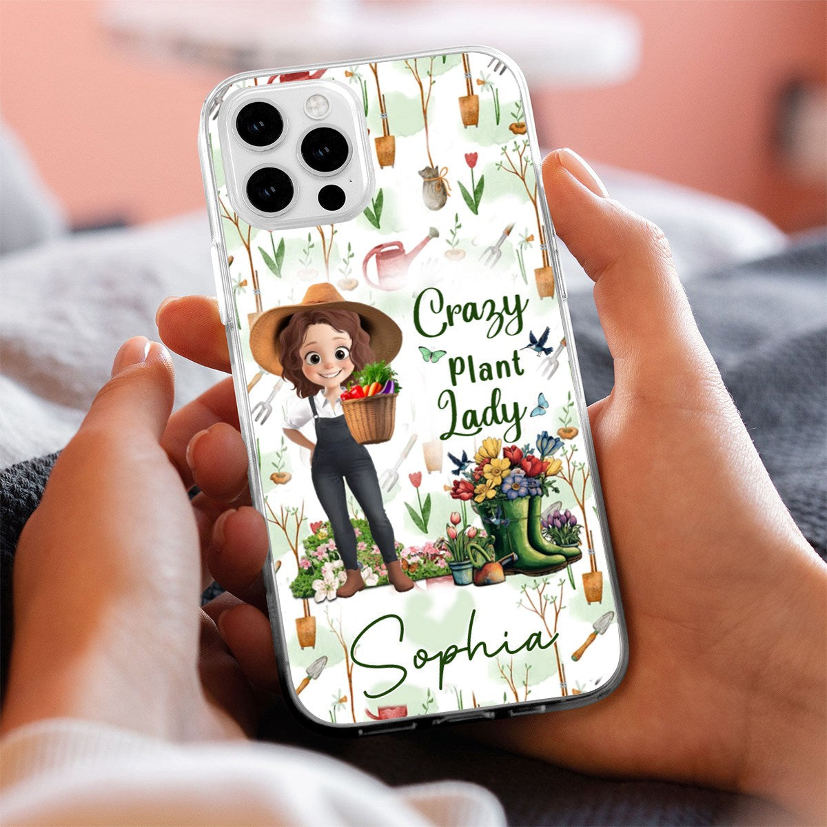 Gardening Is My Therapy - Personalized Clear Phone Case