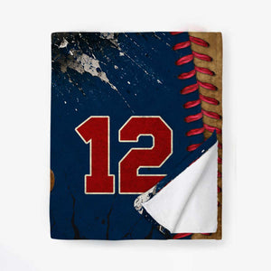 Baseball Player Gift For Son – Personalized Senior Night Baseball Blanket & Team Keepsake