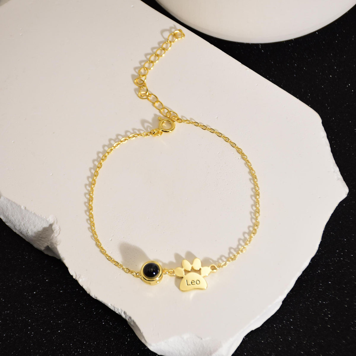 Personalized Pet Name Bracelet with Photo,Projection Bracelet for Pet Lover Gift