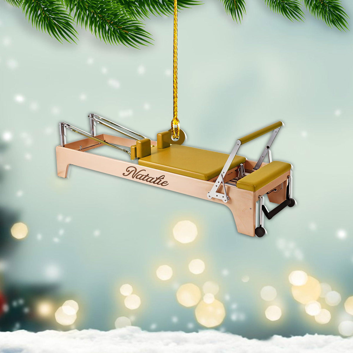 Personalized Pilates Equipment Xmas Ornament, Pilates Art, Colleague Gifts, Pilates Equipment Ornament