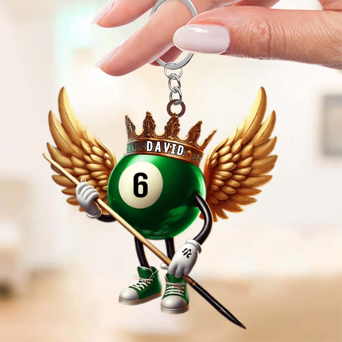 Personalized Custom Name Billiard Keychain,Gift For Billiard Lover