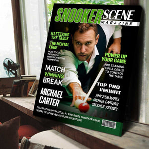 Billiards Lover Magazine Cover Canvas, Personalized Snooker Player Photo, Custom Snooker Achievement Gift, Billiards Lover Gift