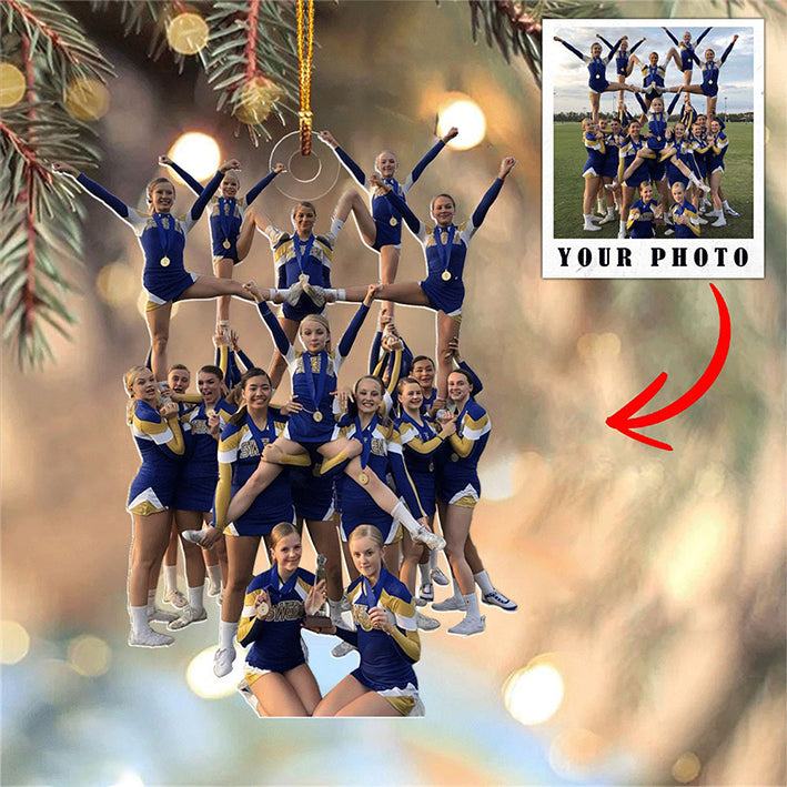 Upload photo-Personalized cheerleaders Acrylic Ornament For cheerleaders