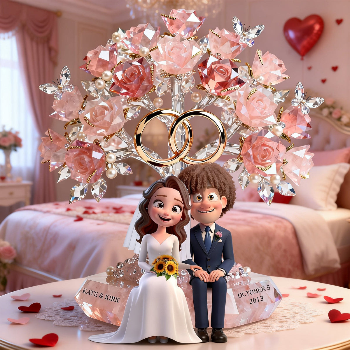 Personalized Acrylic Plaque for Wedding Couples - A Timeless Keepsake of Your Love