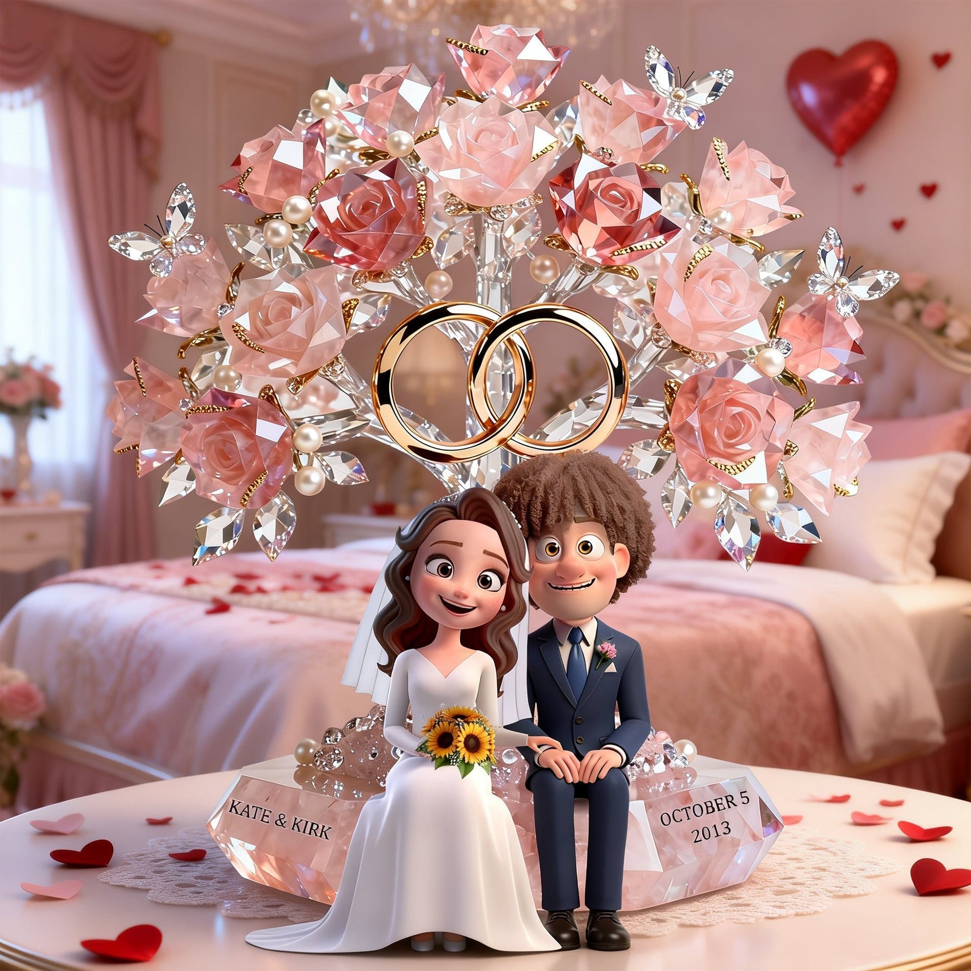 Personalized Acrylic Plaque for Wedding Couples - A Timeless Keepsake of Your Love