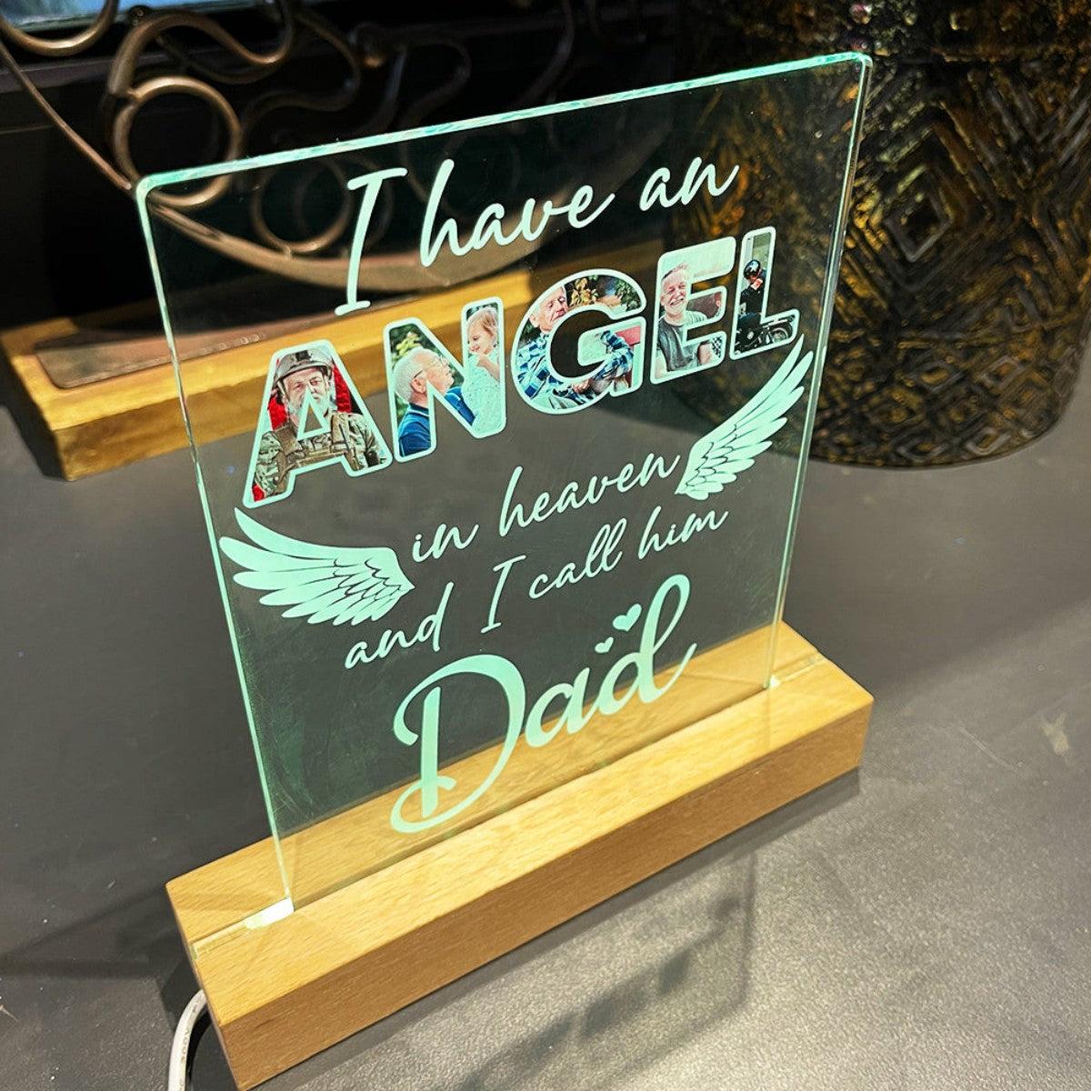 I Have An Angel In Heaven Personalized LED Light