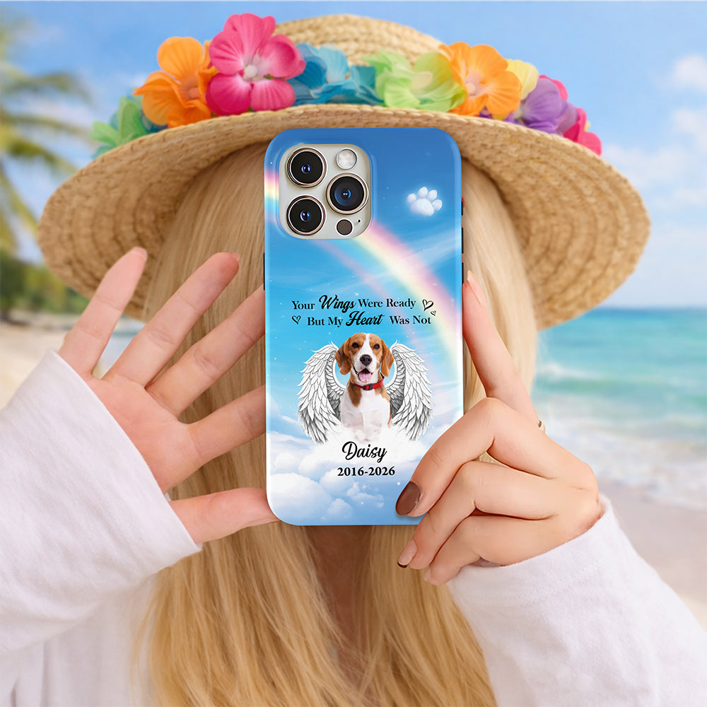Custom Photo Dog Memorial Phone Case – Personalized Pet Loss Keepsake