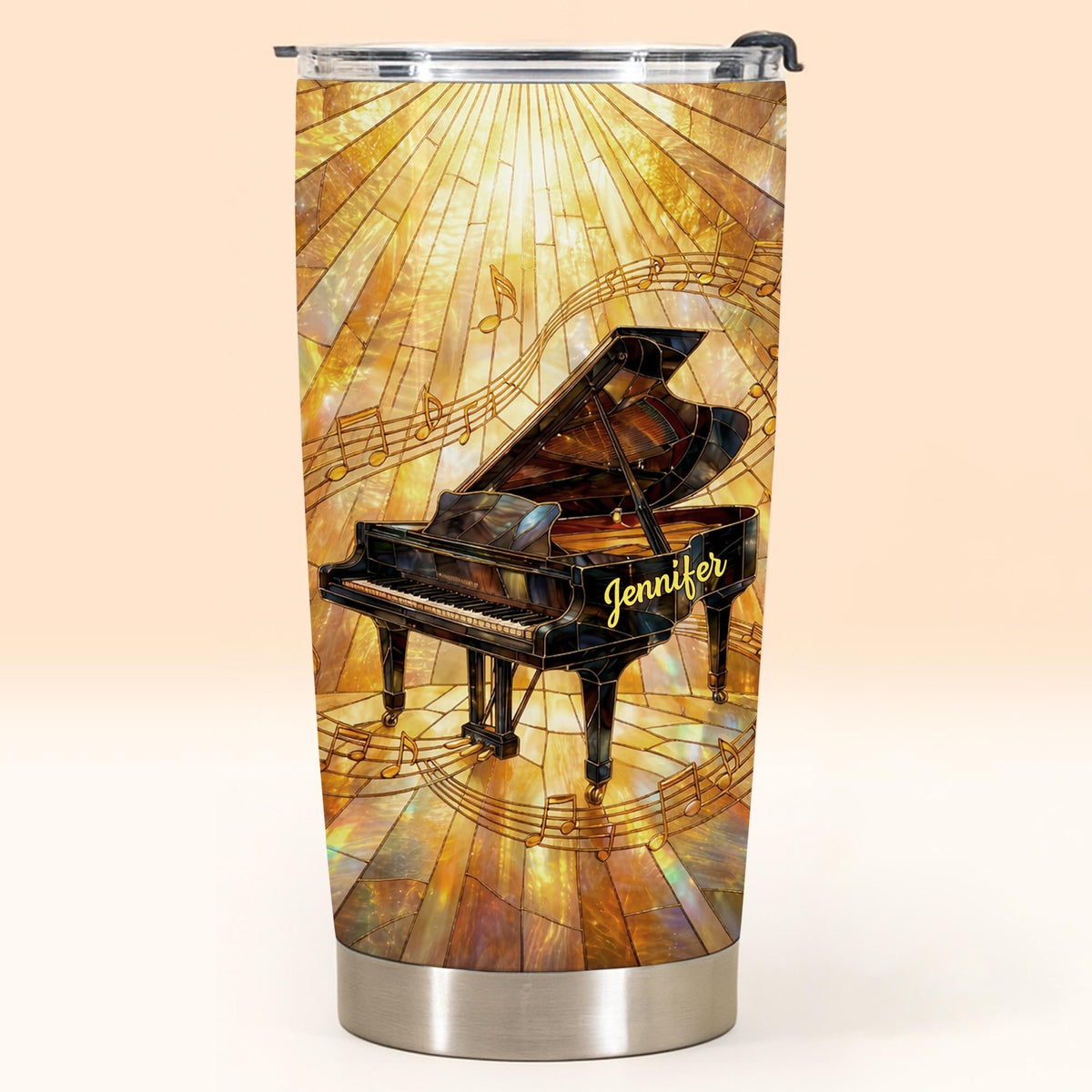Grand Piano Symphony, Personalized 20oz Tumbler, Gift For Music Lovers
