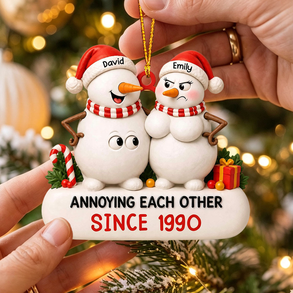 "Annoying Each Other Since" – Personalized Acrylic Hanging Ornament | Gift For Couples