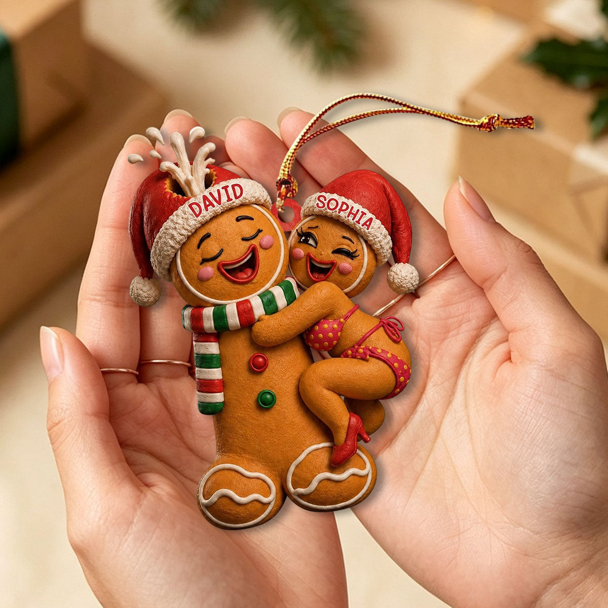 "Our Sweetest Christmas Together" – Personalized Acrylic Ornament | Gift For Couples