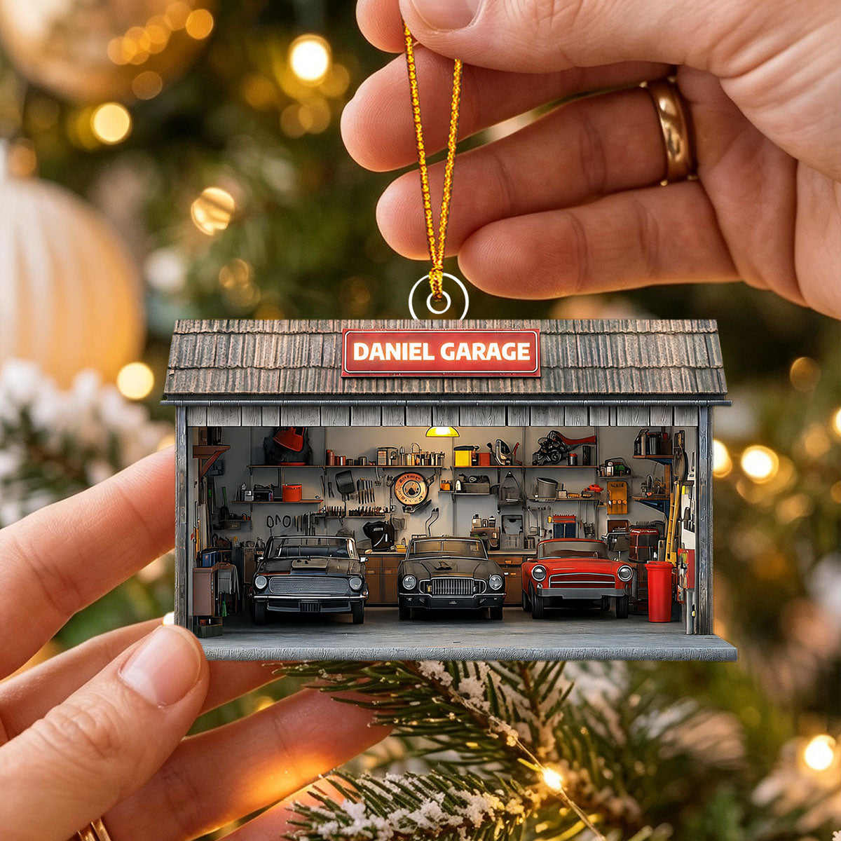 Personalized Auto Garage Acrylic Ornament – Custom Mechanic Gift & Repair Shop Decor