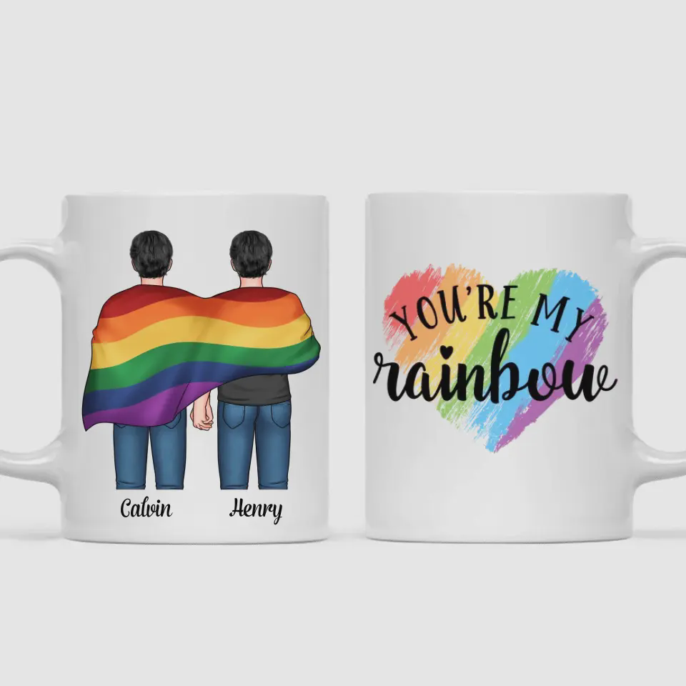 Pride Month LGBT You're My Rainbow - Personalized Mug Gift For Couple