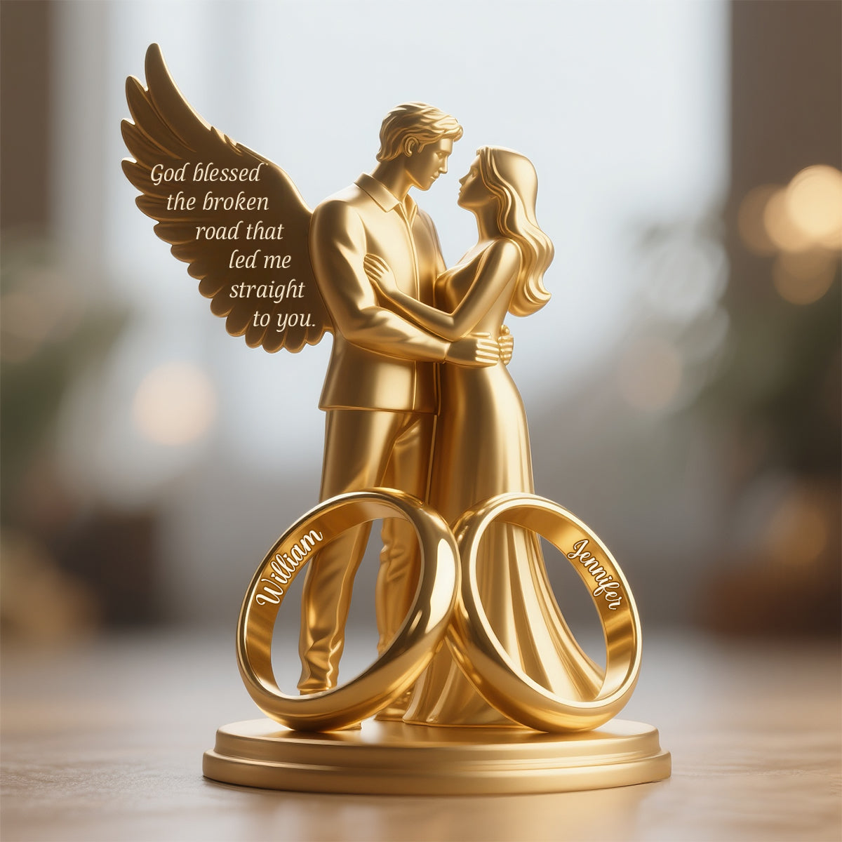 Couple Gift Couple Rings Personalized Couple Shaped Acrylic Plaque