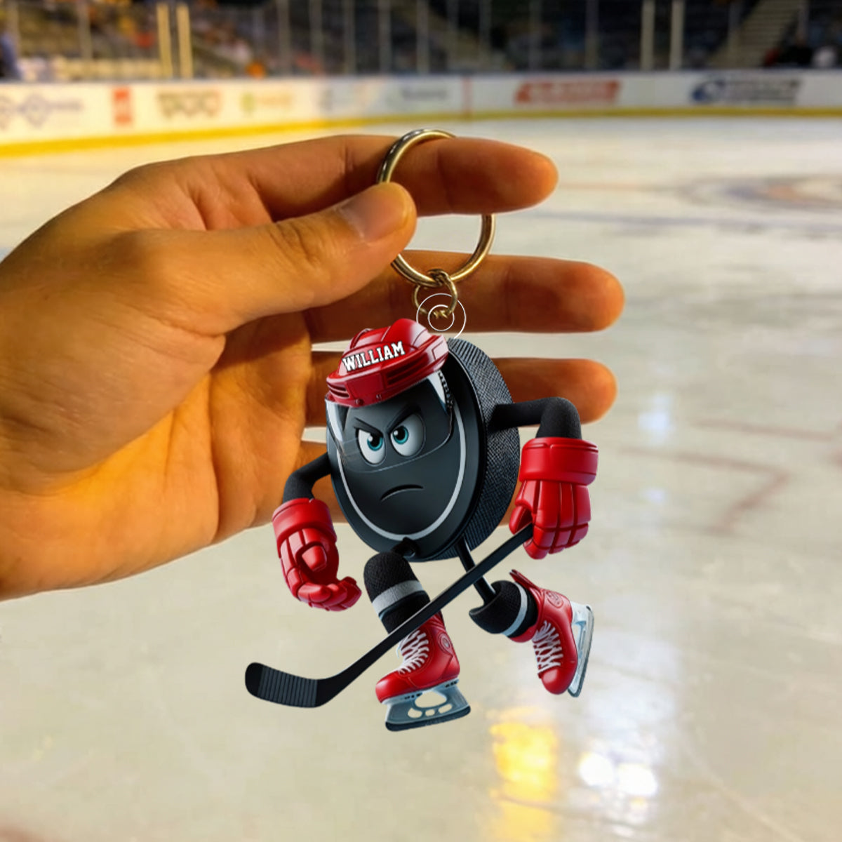 Personalized Inspirational Ice Hockey Keychain Gift For Hockey Players Lover