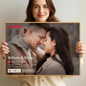 Couple Romantic Love Story - Personalized Custom Canvas Photo Poster