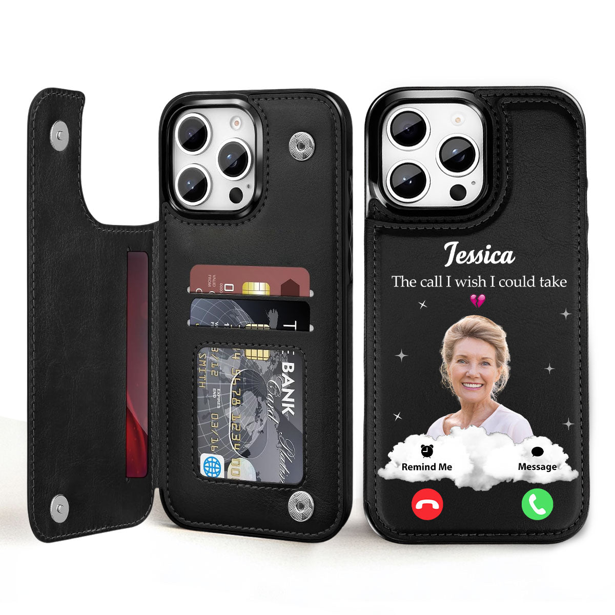 The Call I Wish I Could Take - Personalized Leather Flip Wallet Phone Case