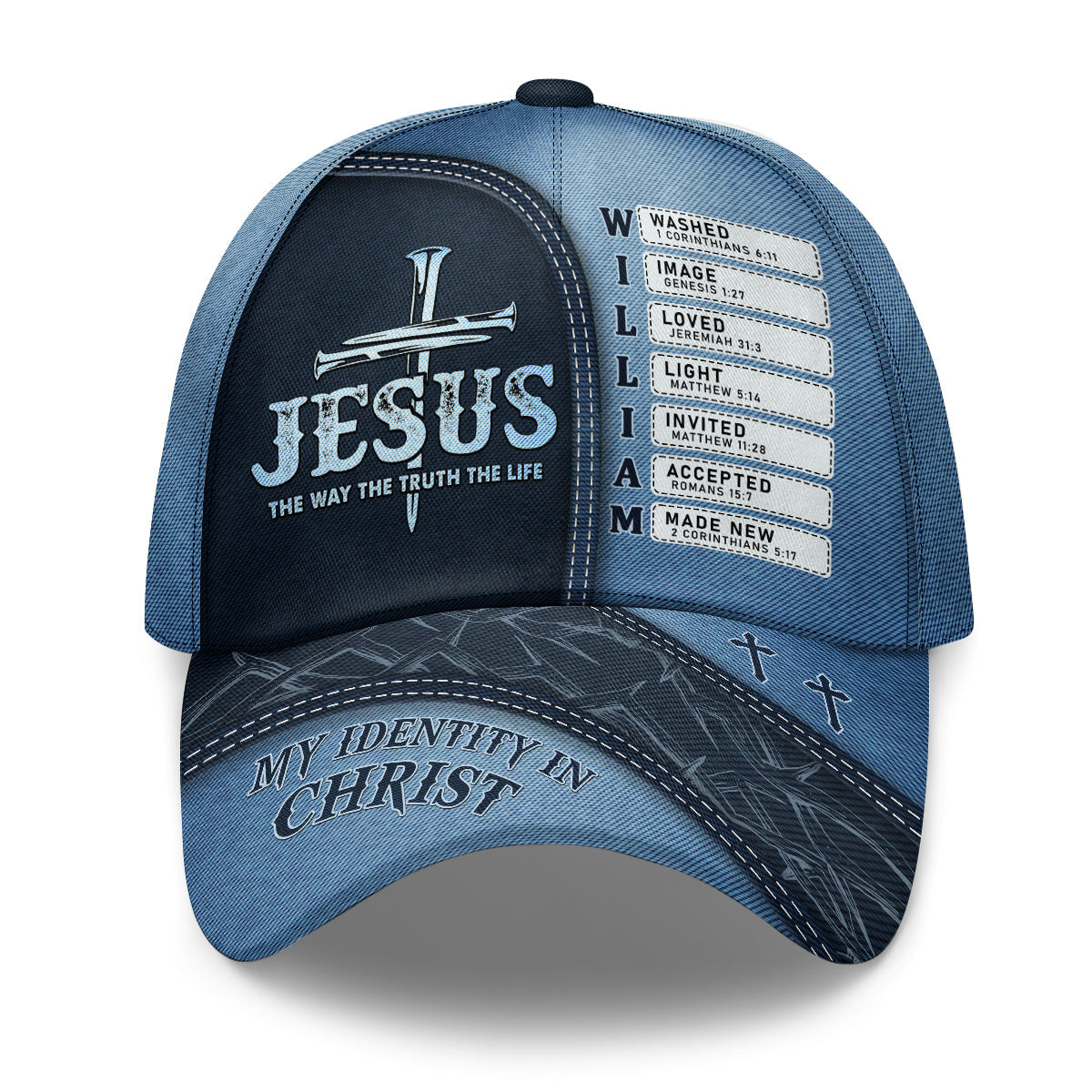 Jesus The Way The Truth The Life Personalized Classic Cap