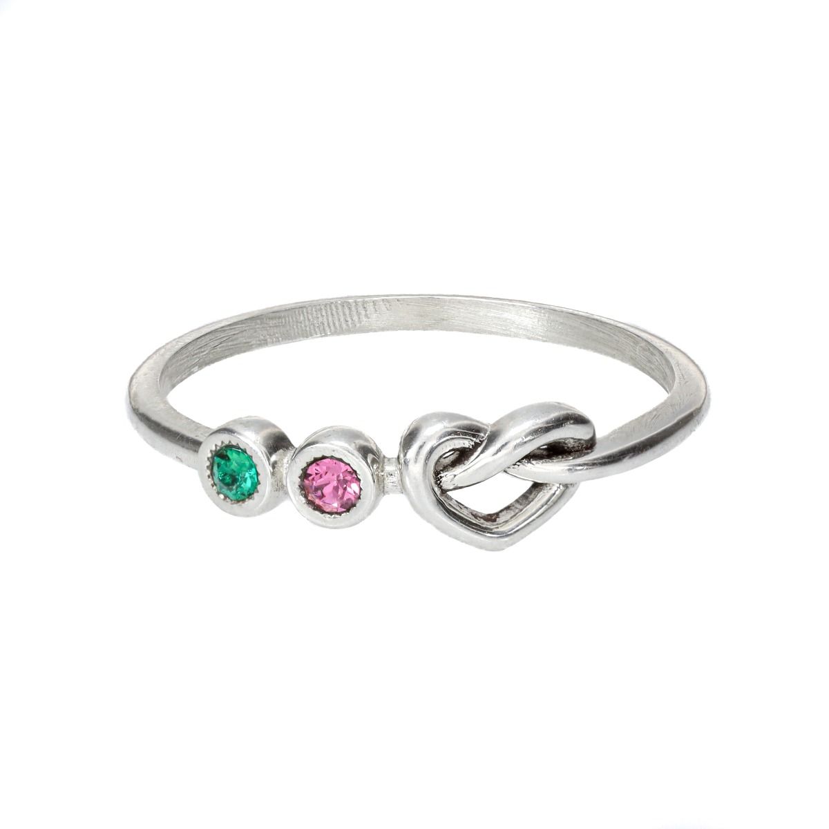 Ties of The Heart Personalized Birthstone Ring