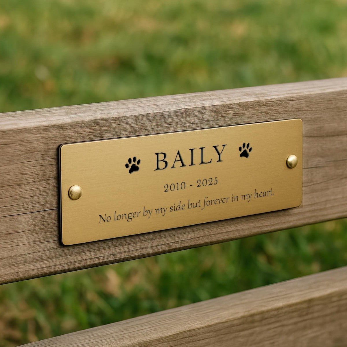 Personalized Pet Memorial Plaque, Custom Engraved Bench Marker, For Garden Tribute, Pet Memorial Gift